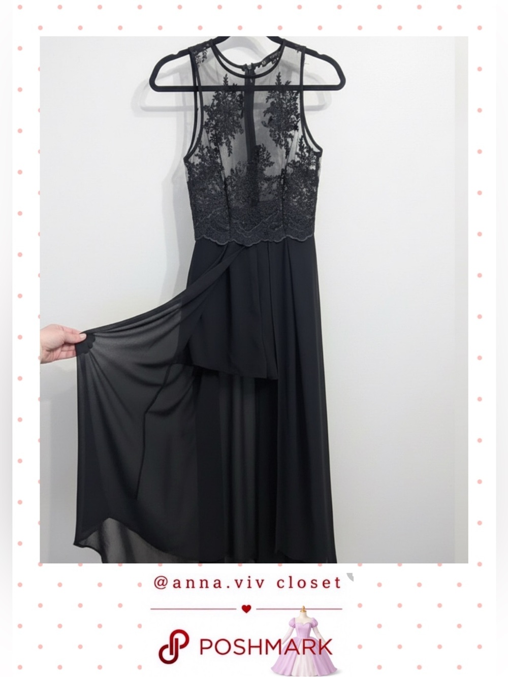 🖤Iris Black Lace Gown with undershorts